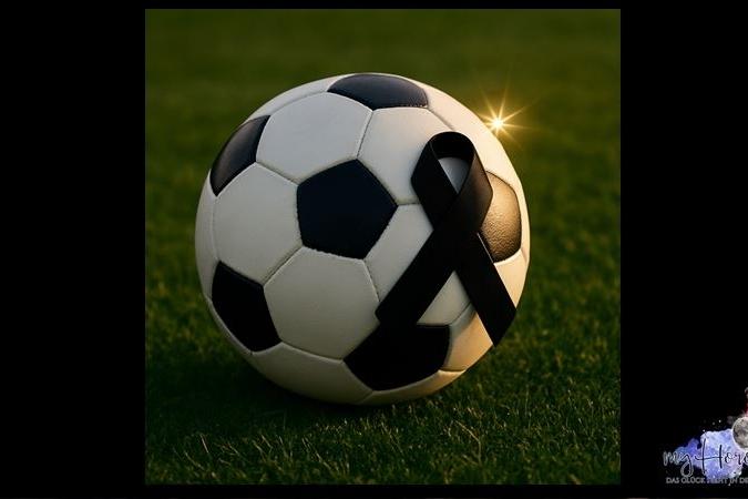 Fußball mit Trauerband